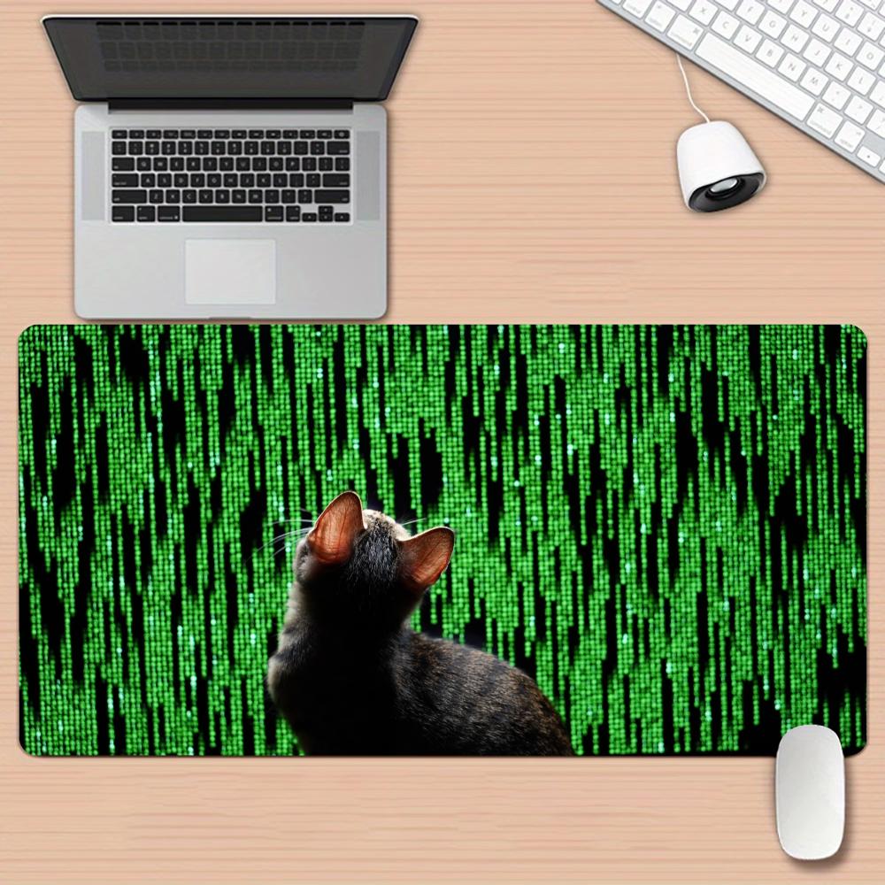 Office Tech Desk - Tech Matrix Code Cat Art large