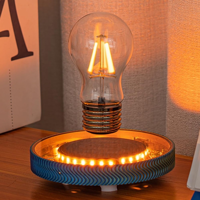 Office Tech Desk - Levitating Floating Wireless LED Light Bulb