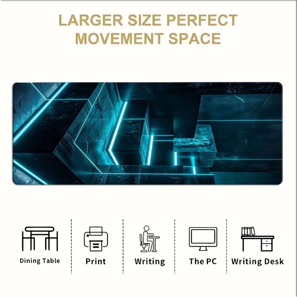 Cyan Neon Tech Geometric Large - đánh giá và giá Office Tech Desk