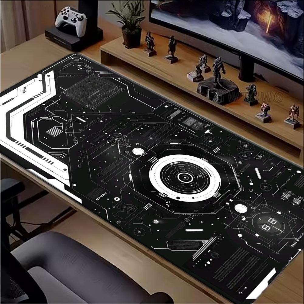 Black White Circuit Tech Large - đánh giá và giá Office Tech Desk