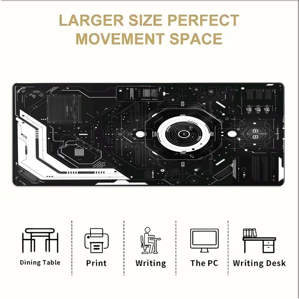 Black White Circuit Tech Large - đánh giá và giá Office Tech Desk