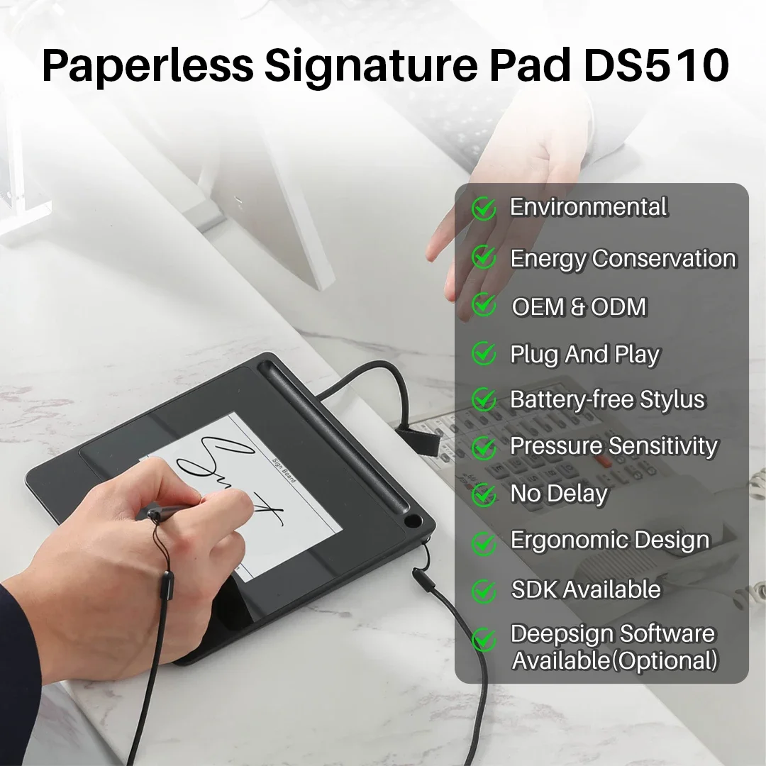 DS510 5 inch electronic digita - đánh giá và giá Digital Signature Pad